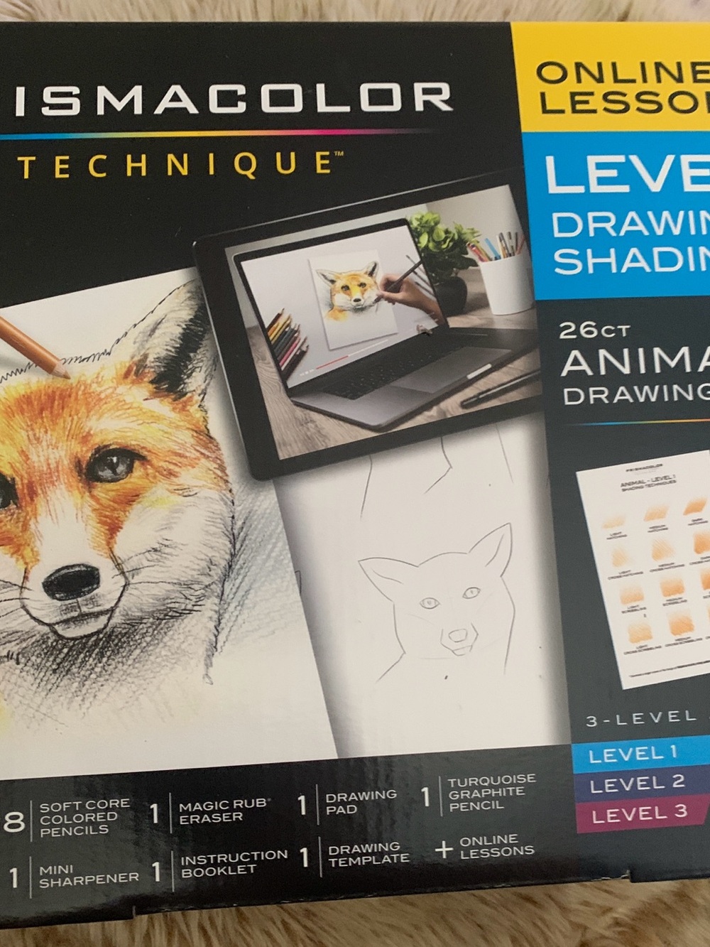 Technique Animal Drawing & Shading Kit - Black/Yellow Accent
